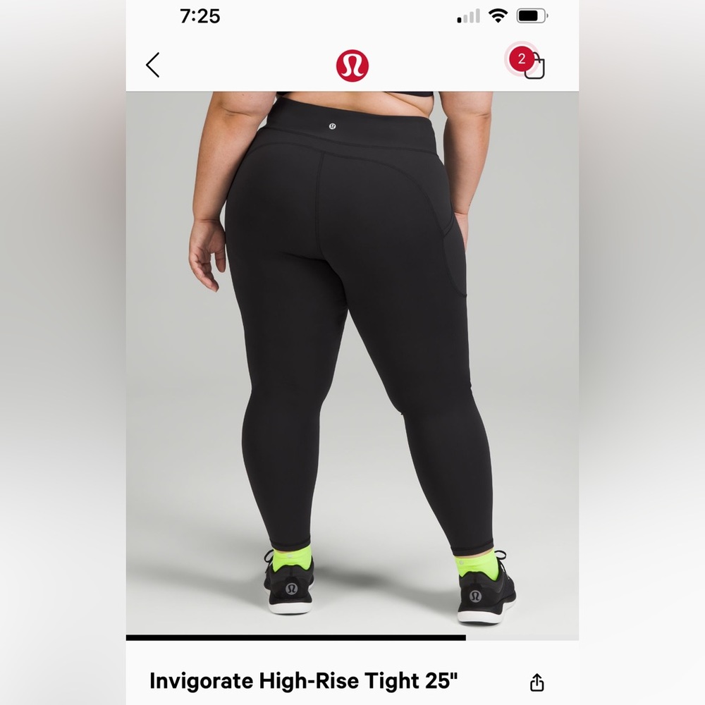 Lululemon Invigorate High Rise Tight 25”